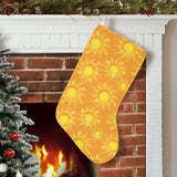 Sun orange background Christmas Stocking