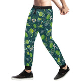 Lime ice flower pattern Unisex Casual Sweatpants