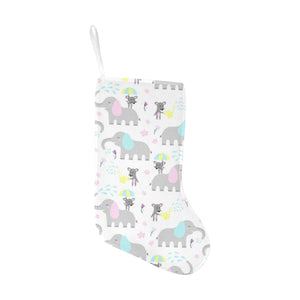 Cute elephant mouse pattern Christmas Stocking