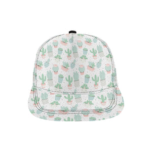 Pastel color cactus pattern All Over Print Snapback Cap