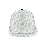 Pastel color cactus pattern All Over Print Snapback Cap