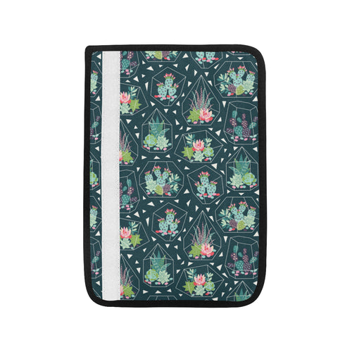 Cactus glass terrarium pattern Car Seat Belt Cover