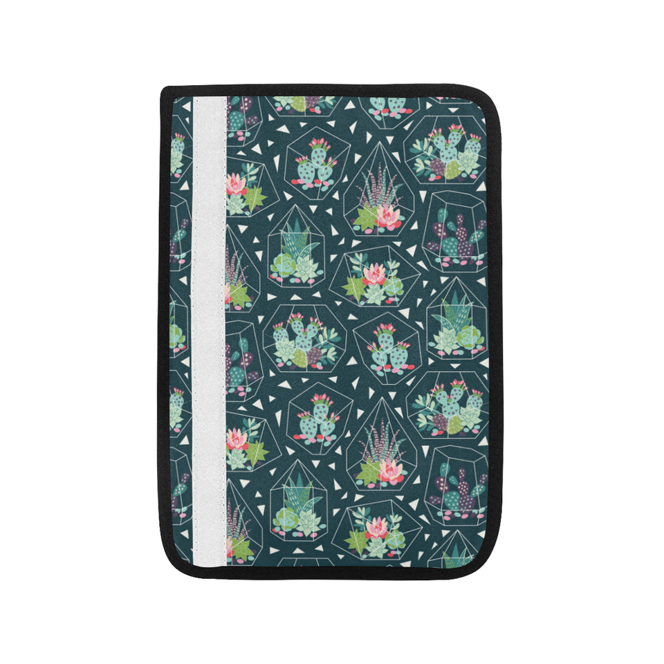 Cactus glass terrarium pattern Car Seat Belt Cover
