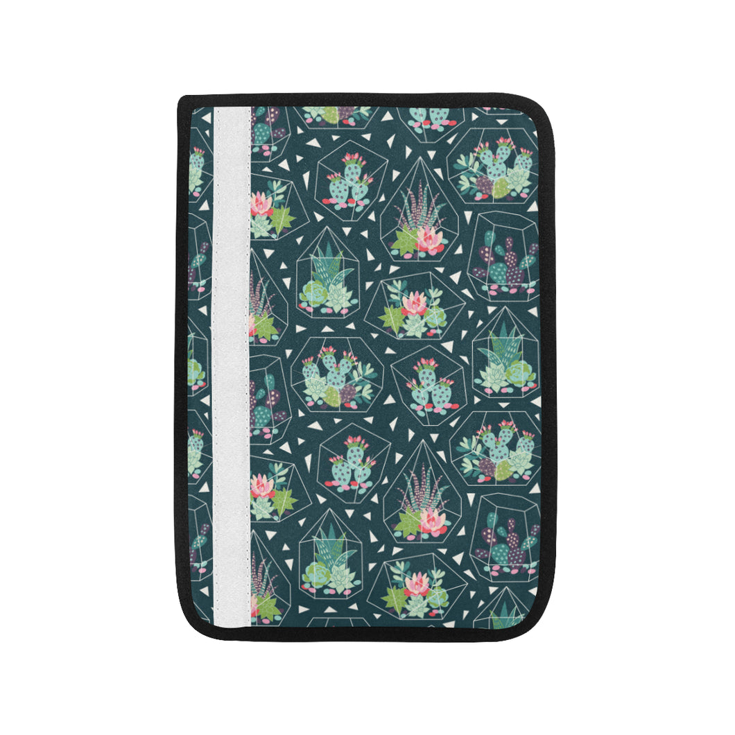 Cactus glass terrarium pattern Car Seat Belt Cover