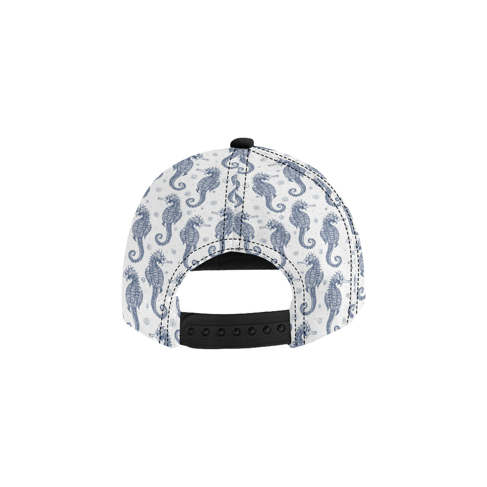 Seahorse pattern background All Over Print Snapback Cap