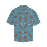 Sea otters pattern Men's All Over Print Hawaiian Shirt