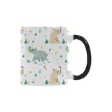 Cute Rhino pattern Morphing Mug Heat Changing Mug