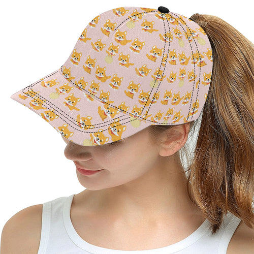 Cute shiba inu dog pattern All Over Print Snapback Cap