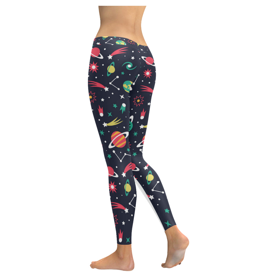 colorful space pattern planet star Women's Legging Fulfilled In US