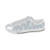 Christmas tree winter forest pattern Men's Low Top Shoes White