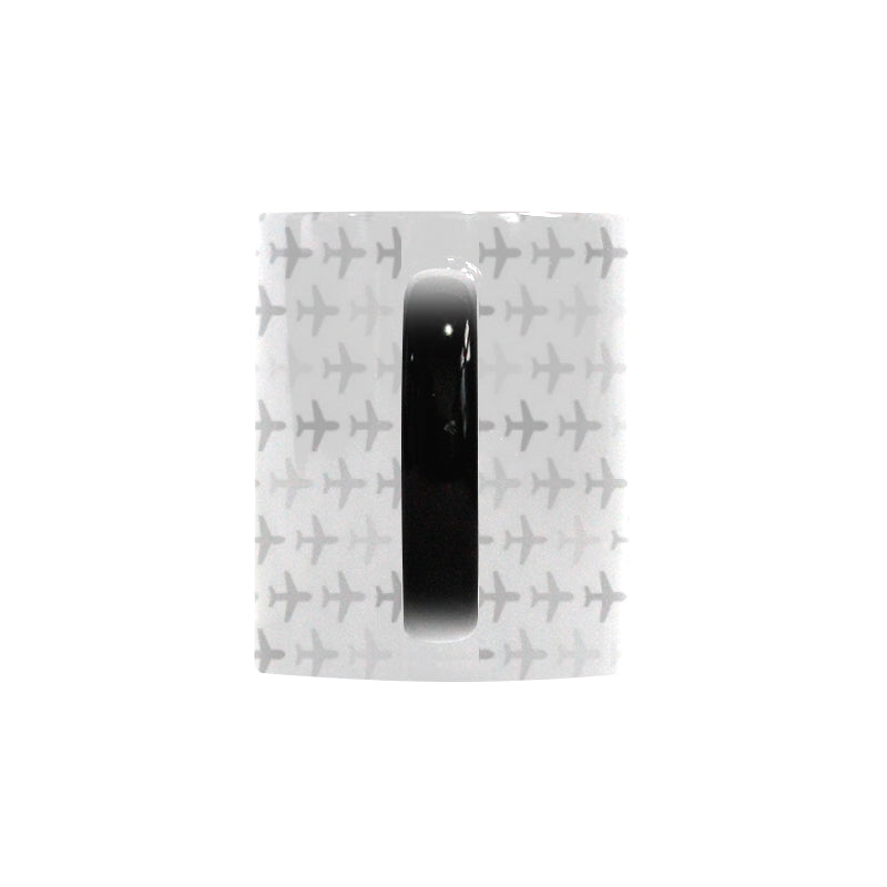 Airplane print pattern Morphing Mug Heat Changing Mug