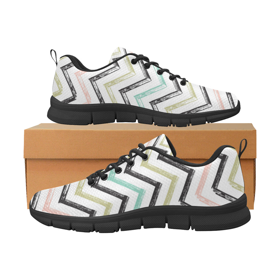 zigzag  chevron paint pattern Men's Sneaker Shoes
