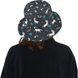 unicorn rainbows moon clound star pattern Unisex Bucket Hat