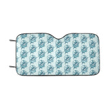 Swordfish Pattern Print Design 05 Car Sun Shade