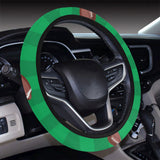 American football ball field background Car Steering Wheel Cover