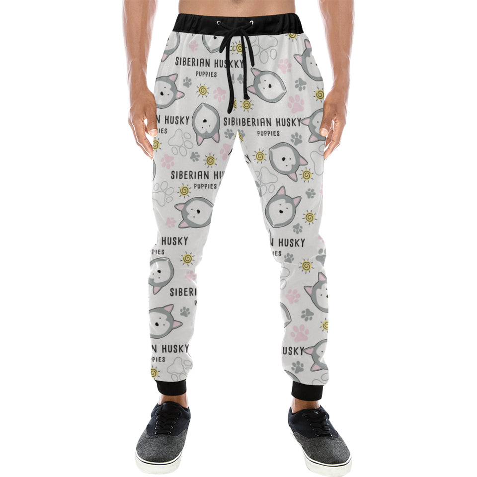 Siberian Husky design pattern Unisex Casual Sweatpants