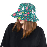 Snowman bird decorative elements christmas pattern Unisex Bucket Hat