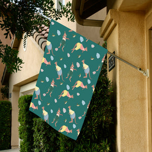 Kangaroo leaves pattern House Flag Garden Flag