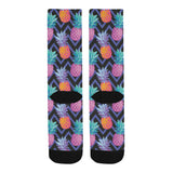 Pineapples pattern zigzag background Crew Socks