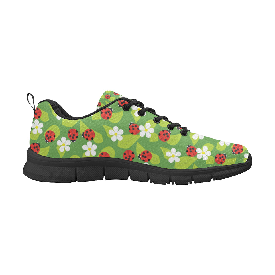Ladybug Pattern Print Design 01 Men's Breathable Sneakers ( Model 055)