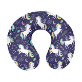 Hand drawn cute unicorn star planet U-Shaped Travel Neck Pillow