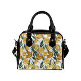 yellow tulips pattern Shoulder Handbag