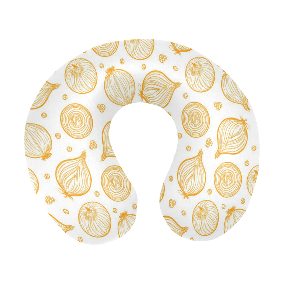 hand drawn onion pattern U-Shaped Travel Neck Pillow