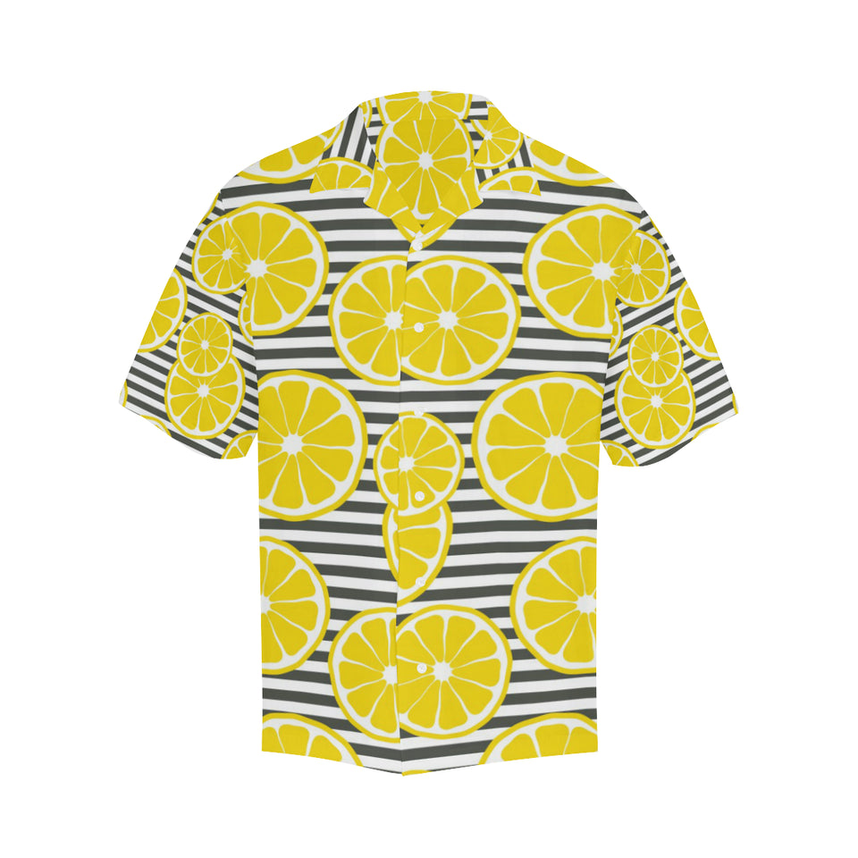 slice of lemon design pattern Men's All Over Print Hawaiian Shirt