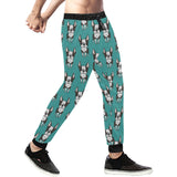 Hand drawn boston terrier dog pattern Unisex Casual Sweatpants