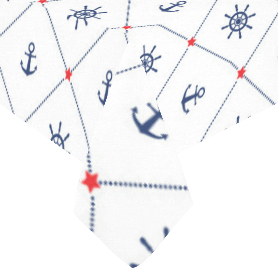 Anchor rudder nautical design pattern Tablecloth