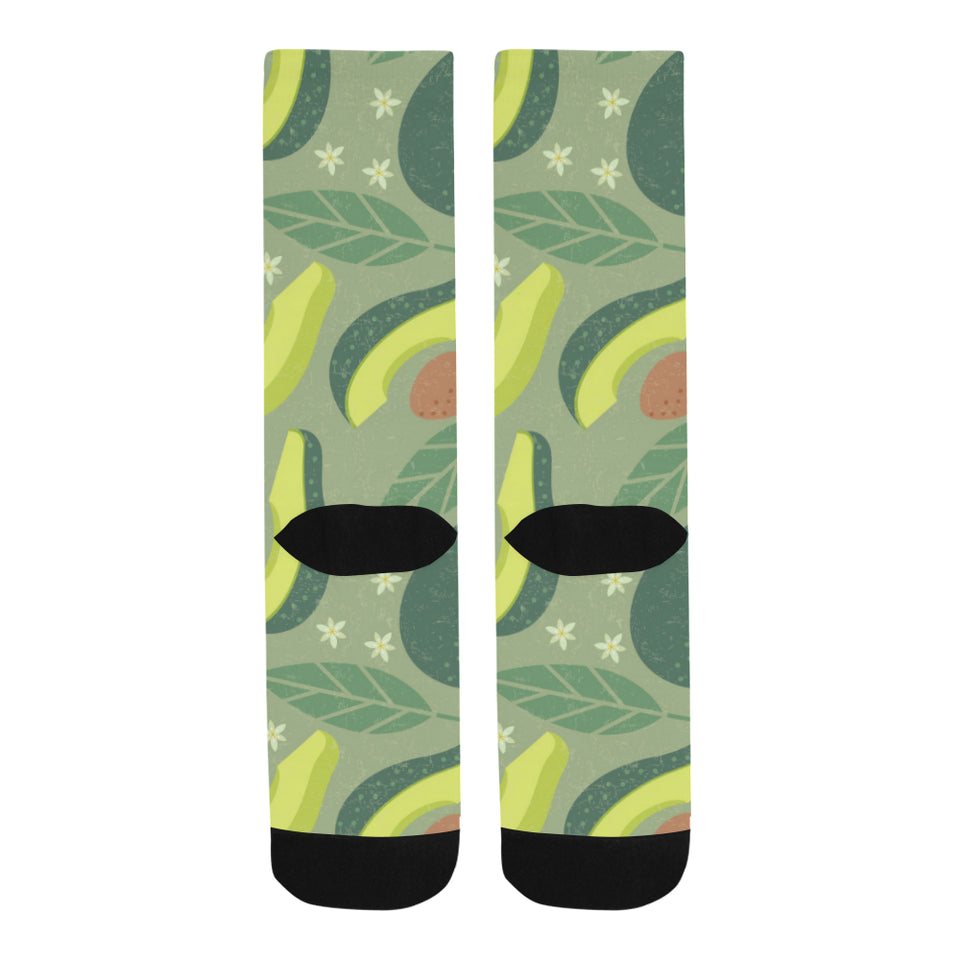 Avocado pattern Crew Socks