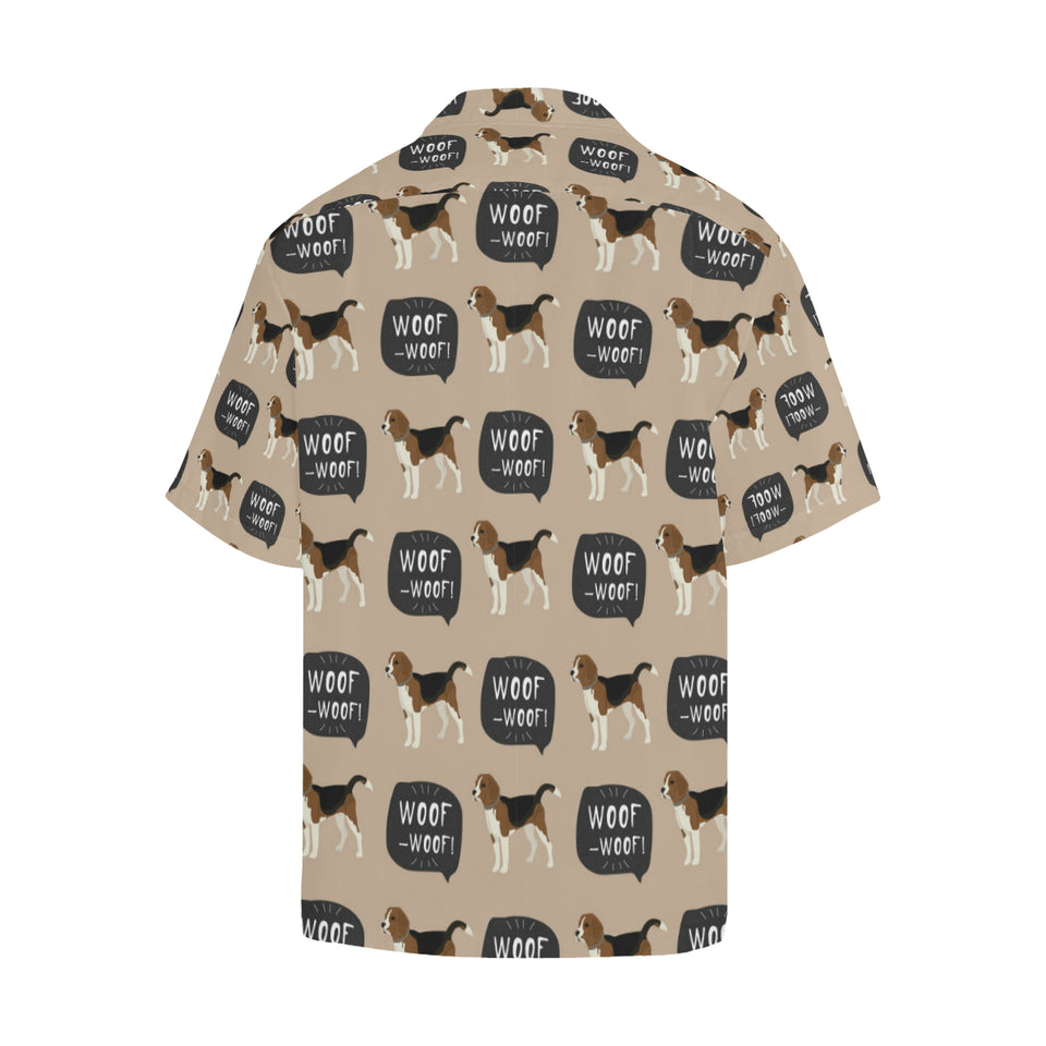 Beagle pattern Men's All Over Print Hawaiian Shirt