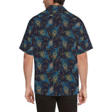 Beautiful peacock feather pattern Men's All Over Print Hawaiian Shirt