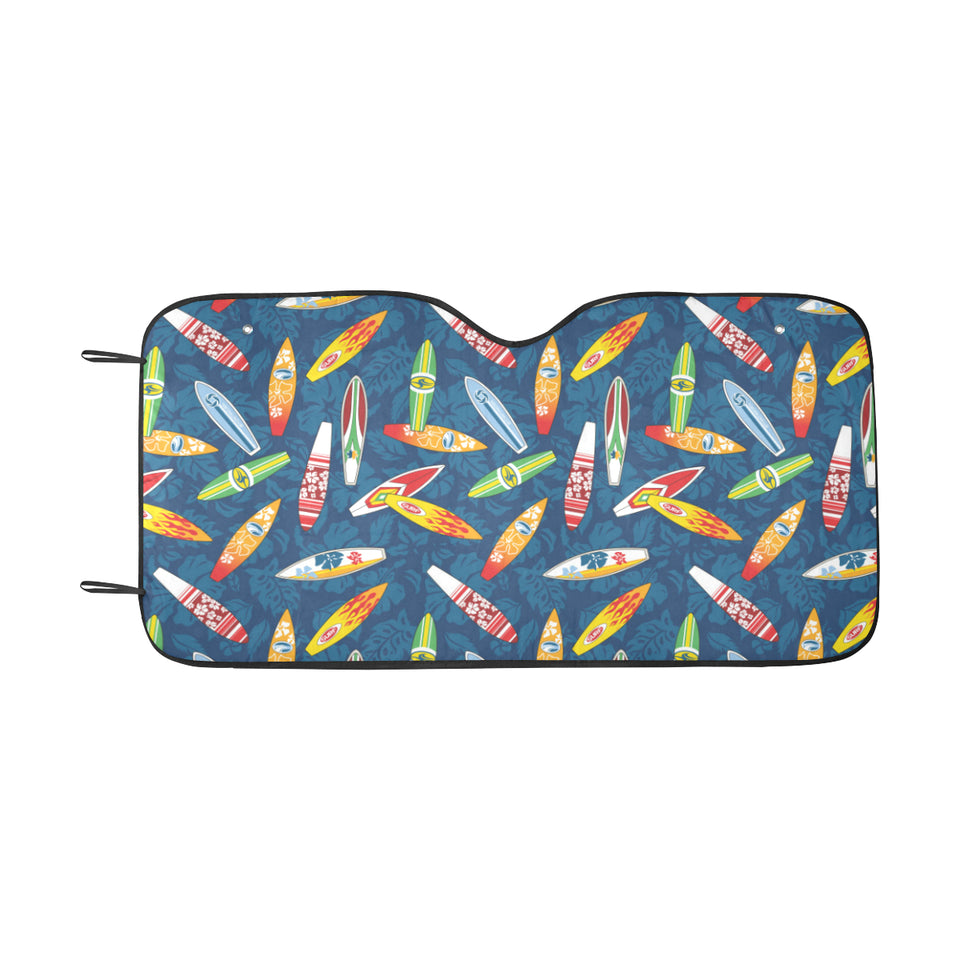 Surfboard Pattern Print Design 01 Car Sun Shade