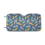 Surfboard Pattern Print Design 01 Car Sun Shade