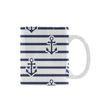 Anchor rope nautical  pattern Classical White Mug (Fulfilled In US)