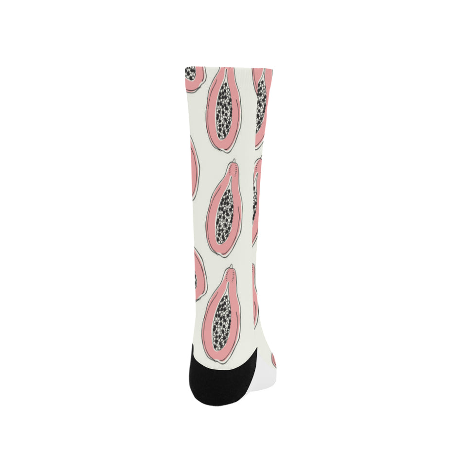 papaya pattern Crew Socks