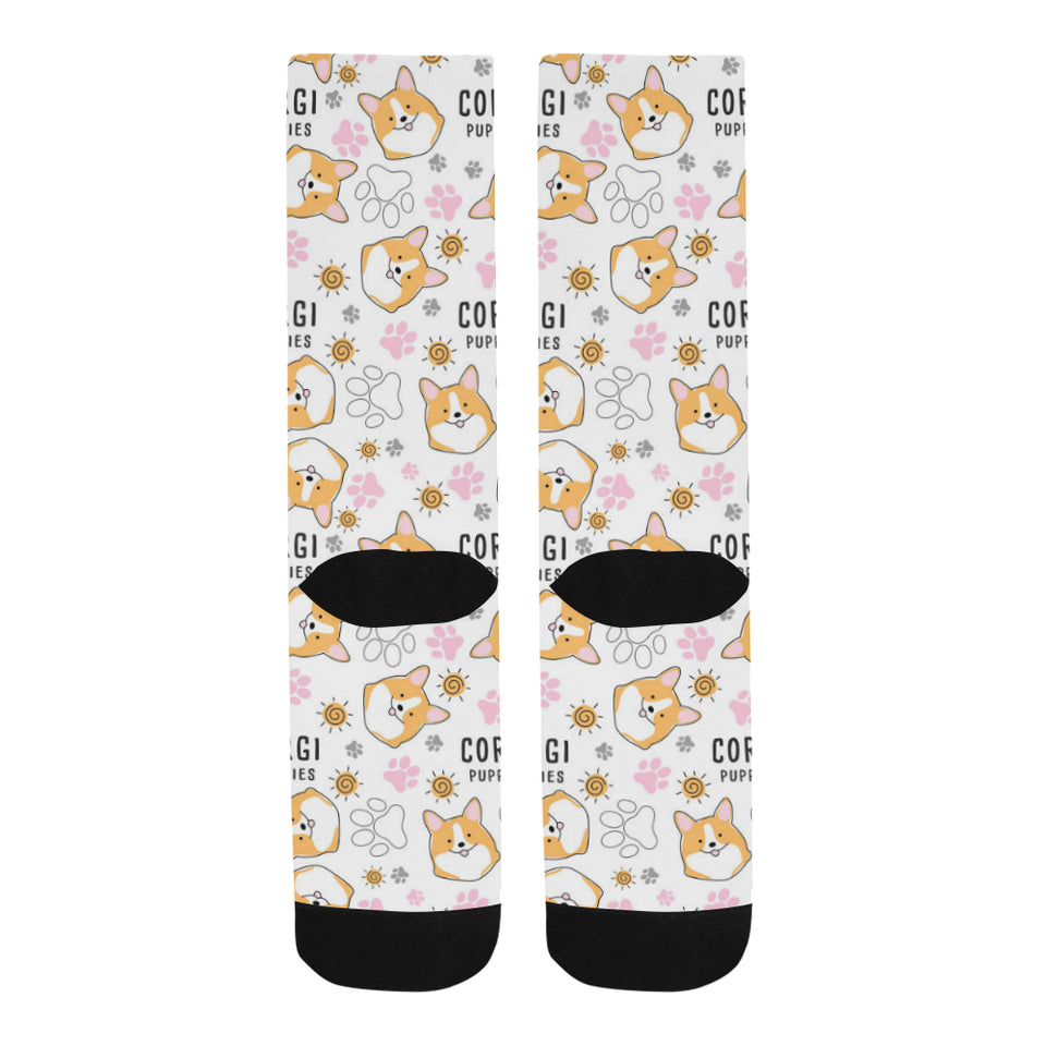 Corgi Dog Pattern Crew Socks