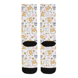 Corgi Dog Pattern Crew Socks