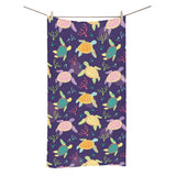 Colorful sea turtle pattern Bath Towel