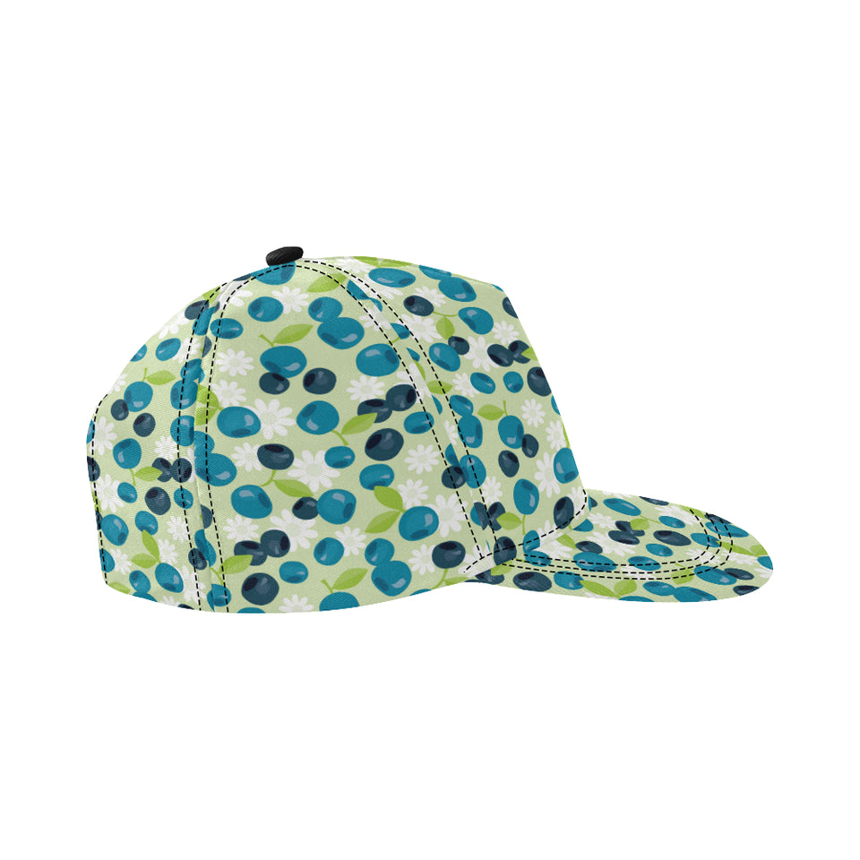 blueberry flower pattern All Over Print Snapback Cap