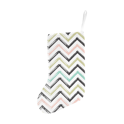zigzag chevron paint pattern Christmas Stocking