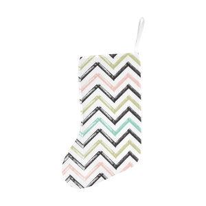 zigzag chevron paint pattern Christmas Stocking
