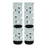Sheep polka dot cloud pattern Crew Socks