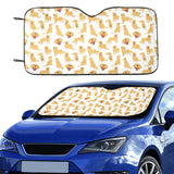 Golden Retriever Pattern Print Design 05 Car Sun Shade