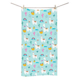 Llama alpaca cactus leaves pattern Bath Towel