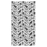Crow dark floral pattern Bath Towel
