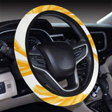 French fries white paper box pattern Car Steering Wheel Cover