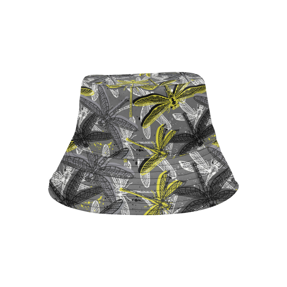 Hand drawn dragonfly pattern Unisex Bucket Hat
