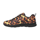 Fire flame dark pattern Women's Sneaker Shoes